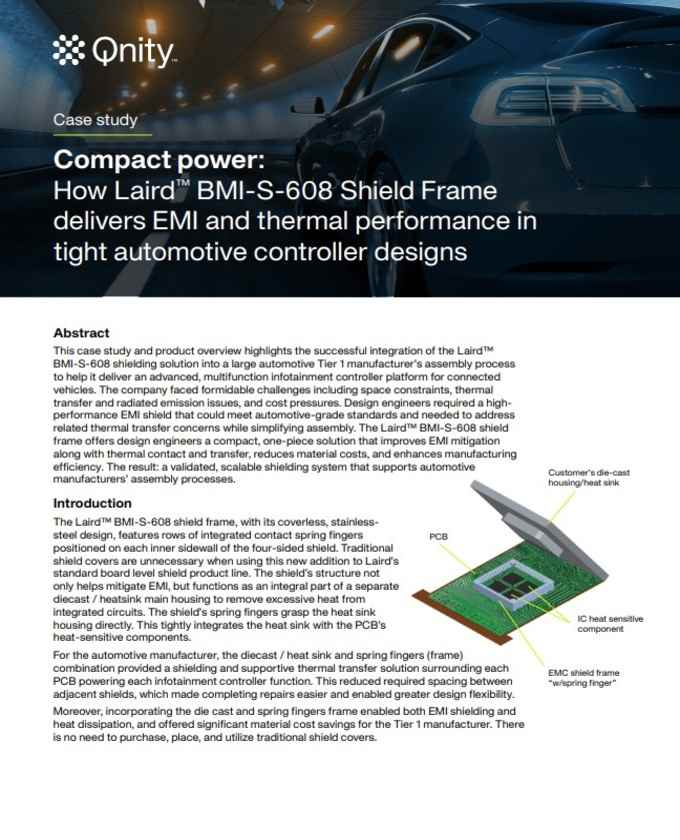 Laird BMI-S-608 Shield Frame EMI Thermal Case Study PDF