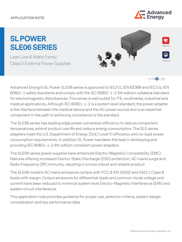 SL Power SLE06 Series PDF Thumbnail