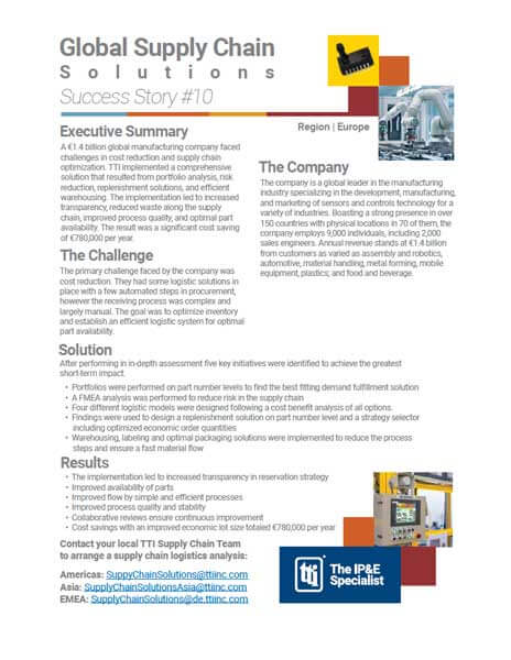 TTI Global Supply Chain Solutions Success Story #10 PDF Cover