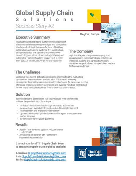 TTI Global Supply Chain Solutions Success Story #2 PDF Cover