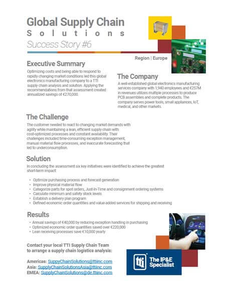 TTI Global Supply Chain Solutions Success Story #6 PDF Cover