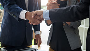 business people shaking hands