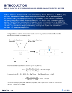 Abracon Pierce Analyzer System (PAS) Service Flyer