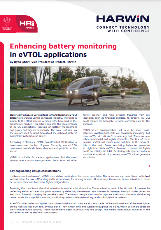 Harwin eVTOL PDF Cover