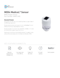 Honeywell City Technology MOX4 MediceL® Sensor Datasheet