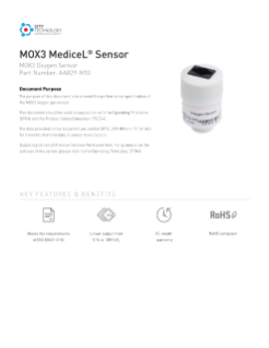 Honeywell City Tech MOX3 MediceL® Sensor Brochure