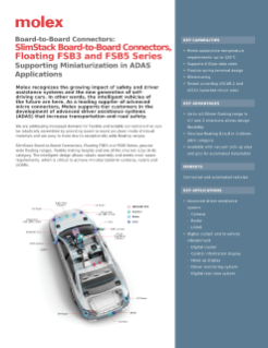 Molex Board-to-Board Connectors for ADAS Flyer