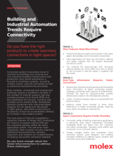 Building and Industrial Automation Trends Require Connectivity