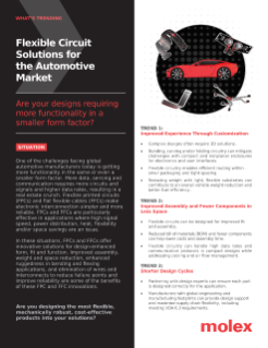 Molex Flexible Circuit Solutions for the Automotive Market Flyer