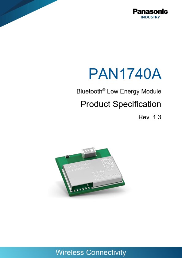 Panasonic PAN1740A Bluetooth® 5.0 Low Energy Module