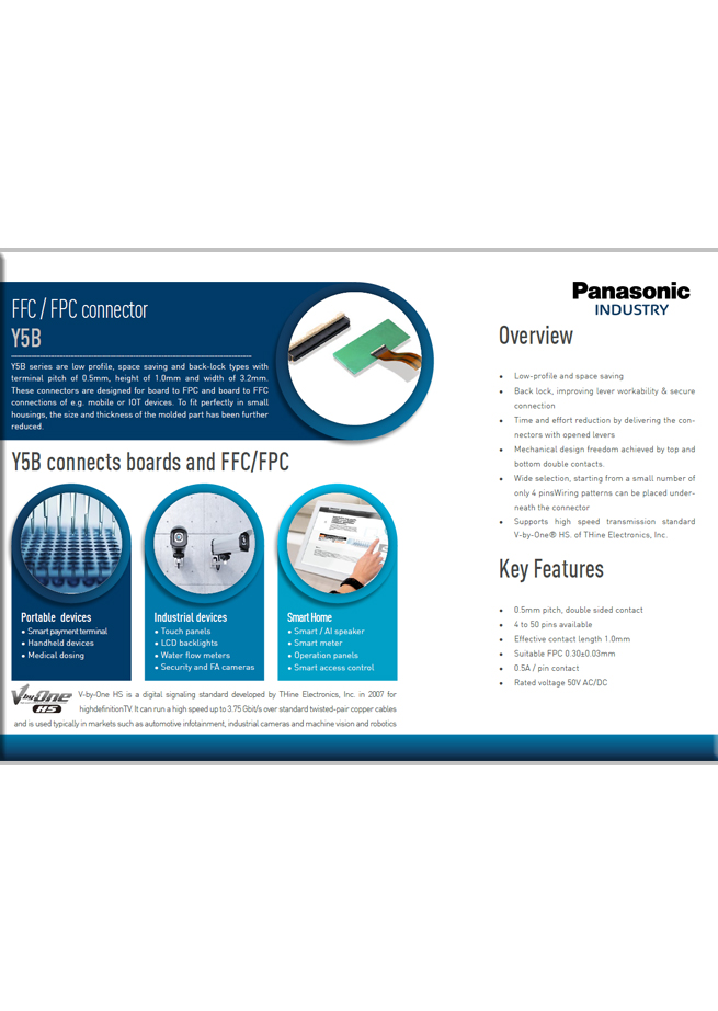 Panasonic FFC / FPC connector Y5B