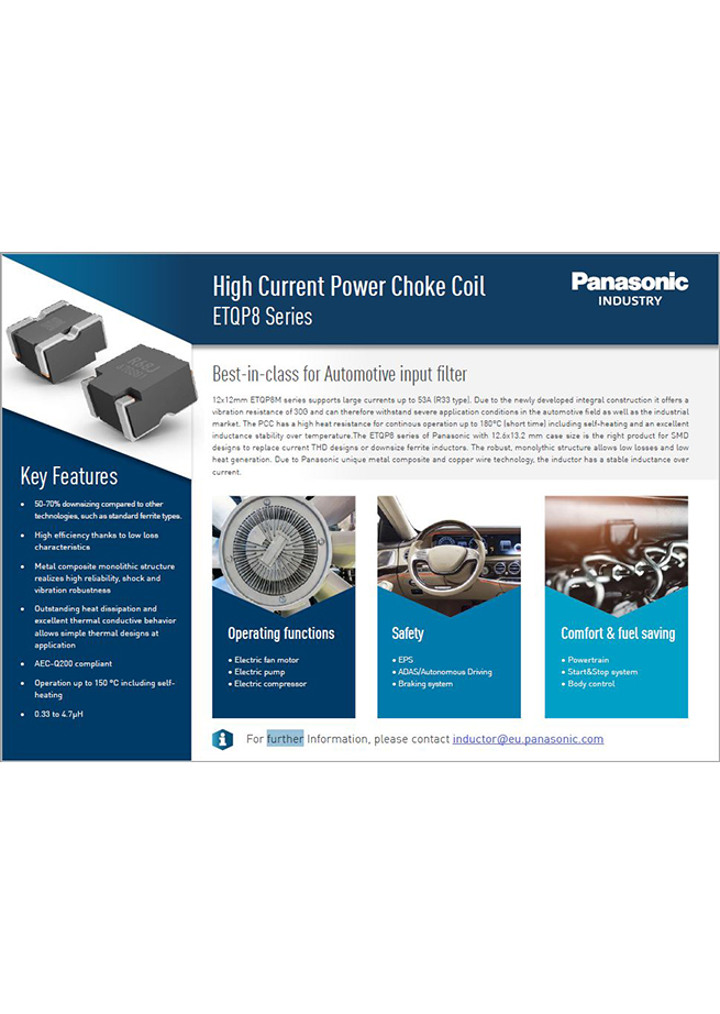 Panasonic High Current Power Choke Coil Fighting Card
