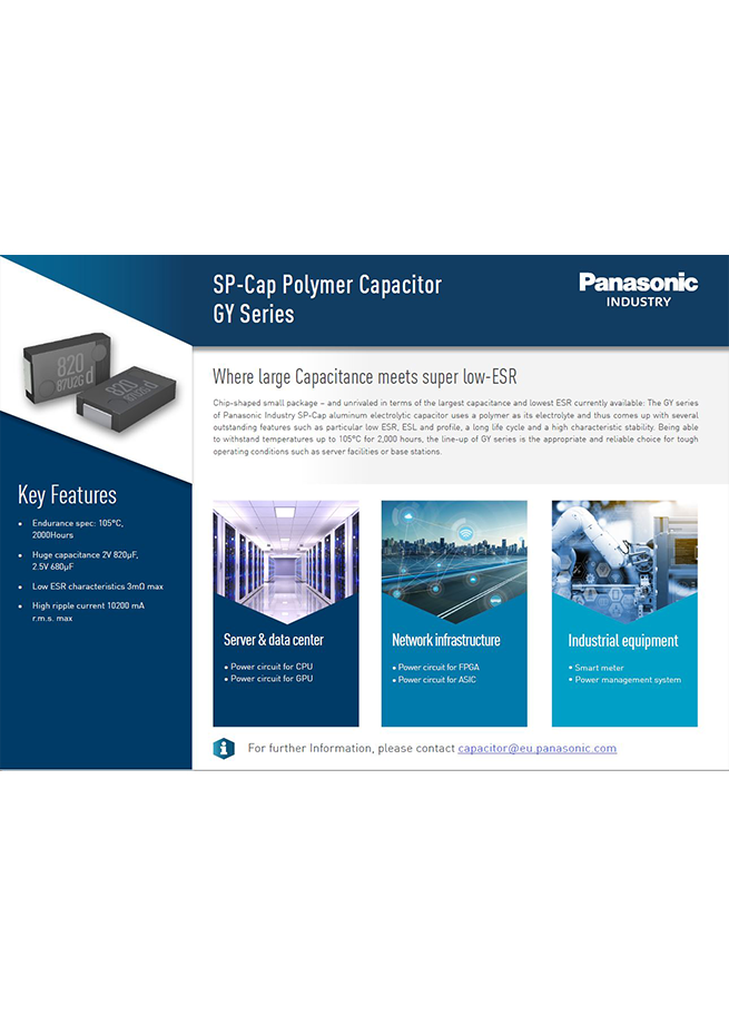 Panasonic SP-Cap Polymer Capacitor GY Series Fighting Card