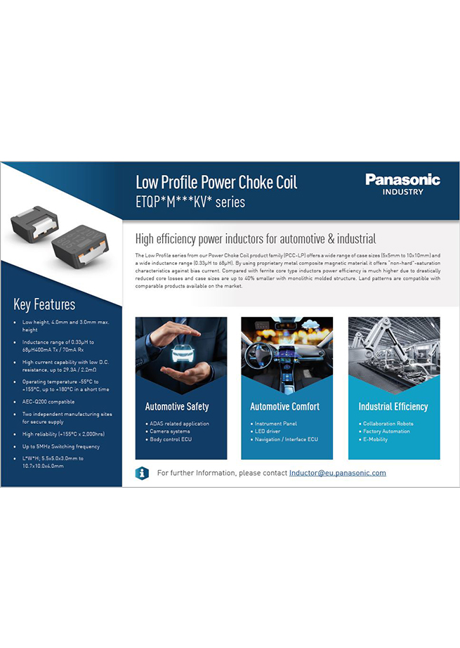 Panasonic Low Profile Power Choke Coil Fighting Card