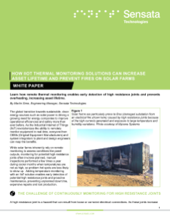 Sensata IIoT Thermal Monitoring Solutions for Solar Farms Whitepaper