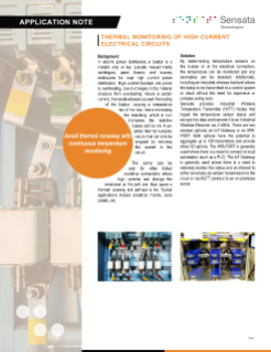 Thermal Monitoring of High Current Electrical Circuits  Application Note