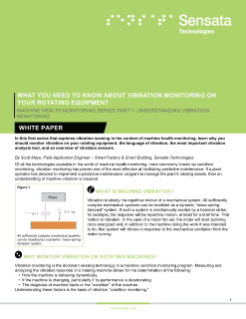 Sensata Vibration Monitoring on Rotating Equipment White Paper 
