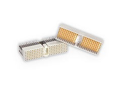 Rugged 2mm footprint cPCI backplane connectors