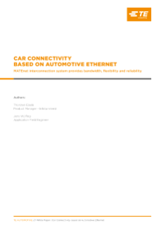 TE Connectivity Car Connectivity based on Automotive Ethernet