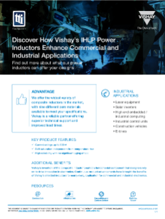 Vishay IHLP Inductors for Commercial and Industrial Use PDF Cover