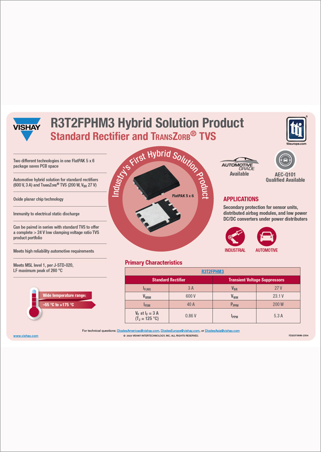 Vishay R3T2FPHM3 Hybrid Solution Infographic