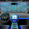 car front dashboard and window