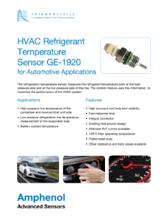 Amphenol Sensors HVAC & Auto Temp Sensor