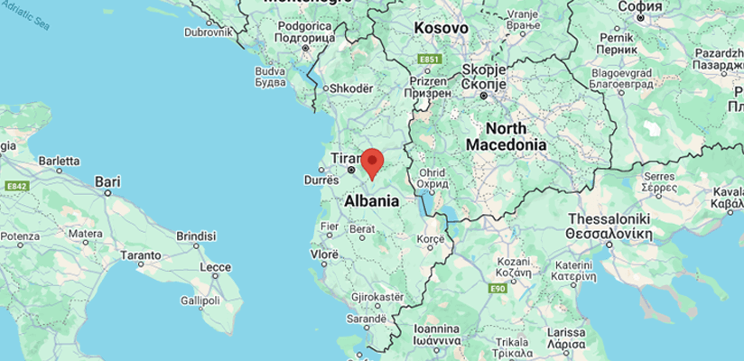 Map of Albania