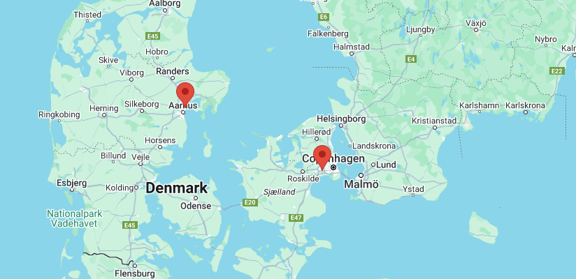 Map of Denmark