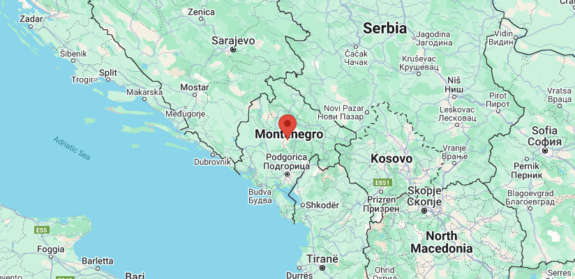 Map of Montenegro