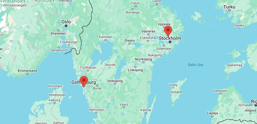 Map of Sweden