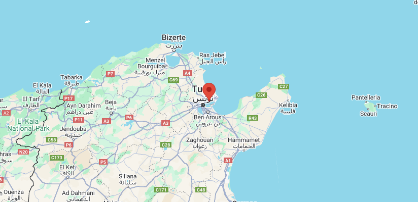 Map of Tunisia