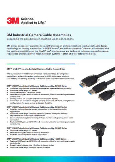 3M Industrial Camera Cable Assemblies