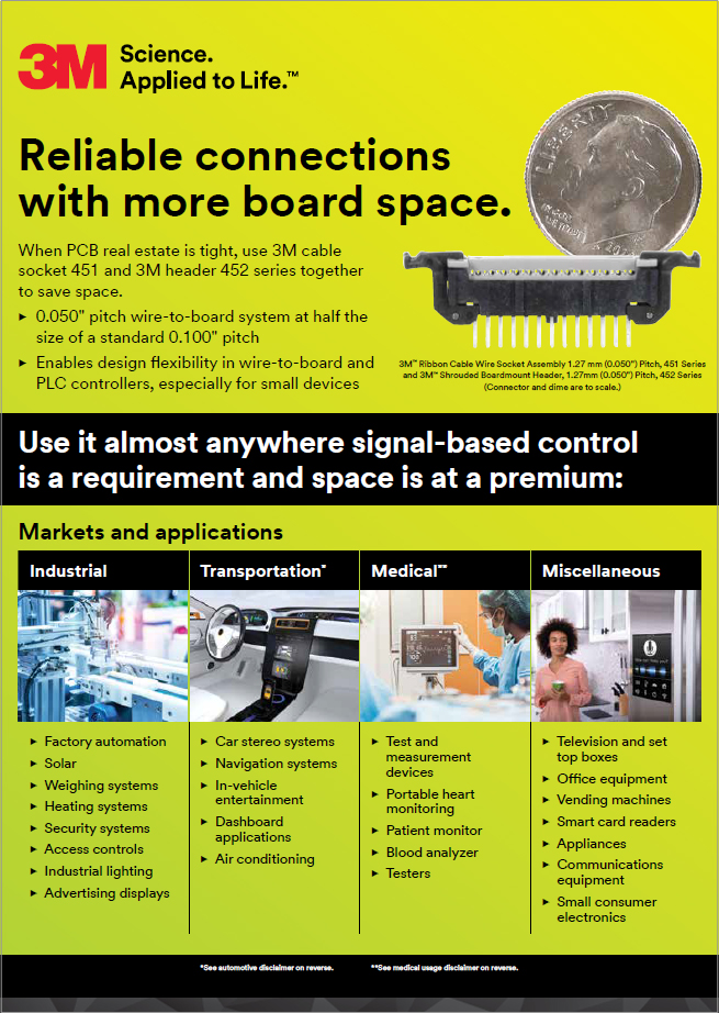 Cable Socket 451 and header 452 series - Applications Flyer
