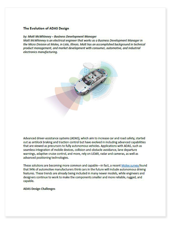 Molex TTI ADAS Article