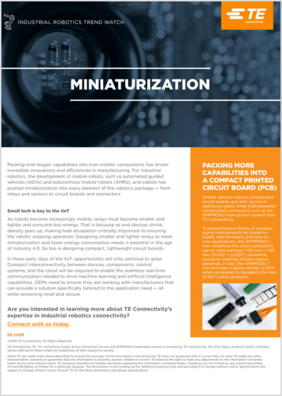 TE Connectivity Miniaturization Trend Paper
