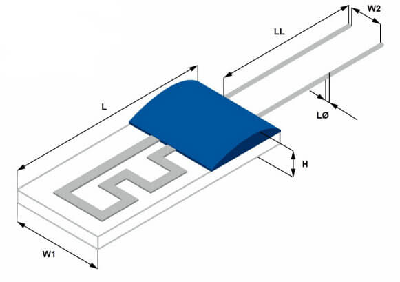 Yageo Nexensos M222 Series Temperature Sensors Product Dimensions