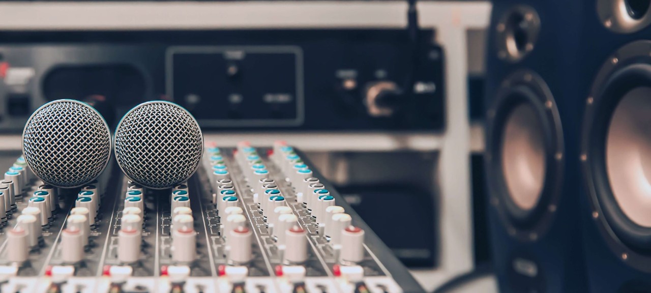 Audio equipment like microphones and speakers